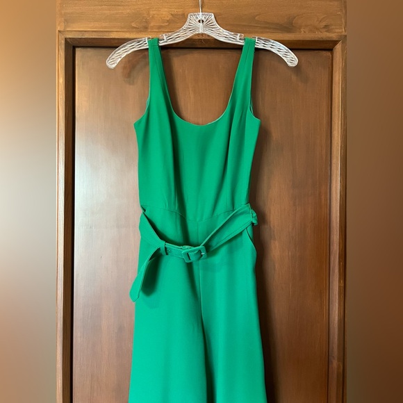 New Banana Republic “Kelly” Green Belted Scoop Neck Wide Leg Jumpsuit - Picture 5 of 15